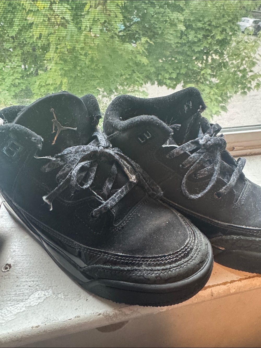 Jordan Kids Black Suede High-Top Sneakers